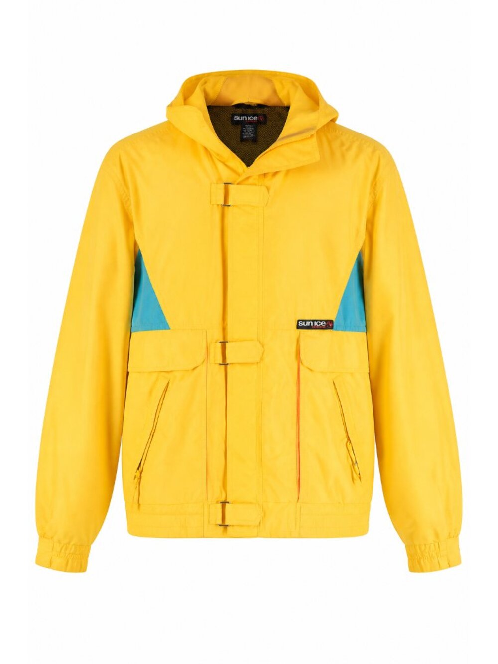 Vintage Sunice Jacket Mens Medium Yellow Blue Full Zip Calgary Olympics 1988
